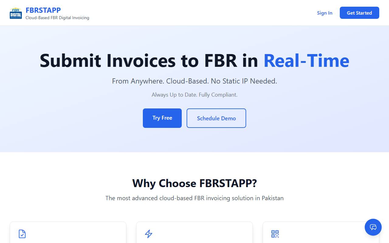 FbrstApp — live application screenshot